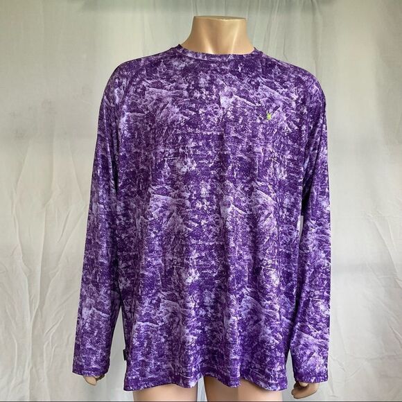 NEW SPYDER SWIM purple rush guard long sleeves UPF30+ multicam XXL - Picture 3 of 15